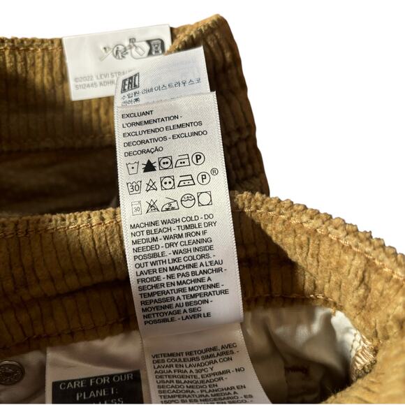 Levis 721 High Rise Skinny Jeans Pants Corduroy in Iced Coffee Woman's 32x30 NWT - Picture 4 of 7